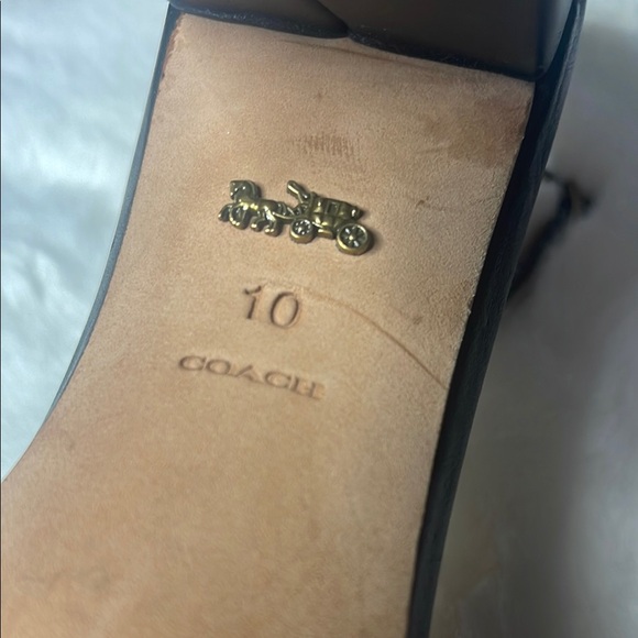 Coach Black and Brown Leather Heels Size 10 - Picture 6 of 11